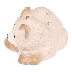 Kočka keramická - velká, barva světle béžová