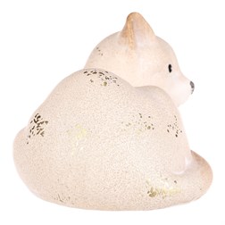 Kočka keramická - velká, barva světle béžová