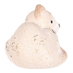 Kočka keramická - malá, barva světle béžová