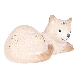 Kočka keramická - malá, barva světle béžová