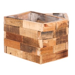 Obal na květiny ze dřeva, sada 3ks. Cena za 1sadu.