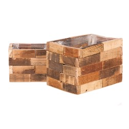 Obal na květiny ze dřeva, sada 3ks. Cena za 1sadu.