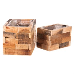 Obal na květiny ze dřeva, sada 3ks. Cena za 1sadu.