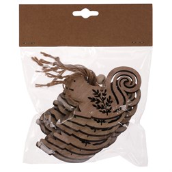 Veverka dřevěná v přírodní barvě. 8ks v sáčku. Cena za 1 sáček.