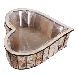 Srdce břízové, obal na květiny.