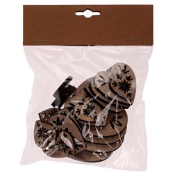 Srdíčka - dřevo, mix 3 vel., přírodní b., cena za balení (18 ks)