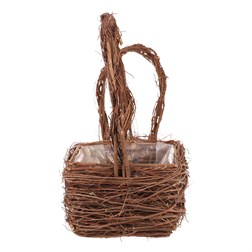 Obal proutěný - hranatý košík, přírodní, cena za sadu 2 ks