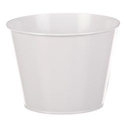 Kovový obal na květiny s velikonočním designem.