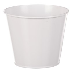 Kovový obal na květiny s velikonočním designem.