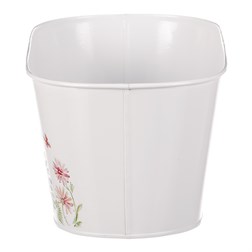 Kovový truhlík, květinový design.