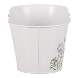 Kovový truhlík, květinový design.