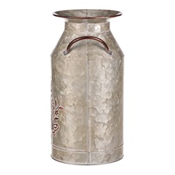 Kovová váza, design s motýly