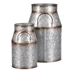 Kovová váza, sada 2ks, design s ptáčky.