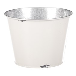 Kovový obal na květiny, design s růžemi.