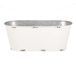 Kovový truhlík, design s růžemi.