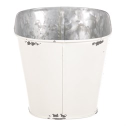 Kovový truhlík, design s růžemi.