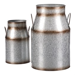 Kovová váza, sada 2ks. Design s růžemi.