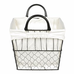 Koš kovový, s látkou.