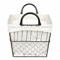 Koš kovový, s látkou.