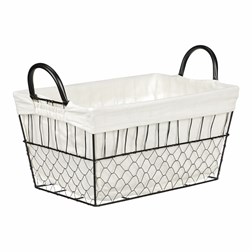 Koš kovový, s látkou.