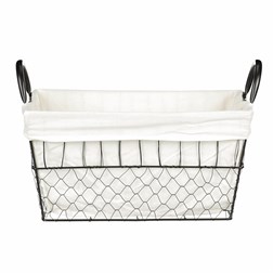 Koš kovový, s látkou.