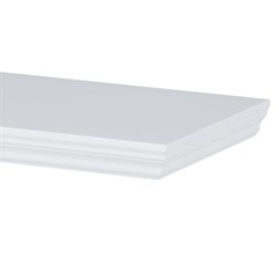 Polička nástěnná 120 cm, MDF, barva bílá, baleno v ochranné fólii