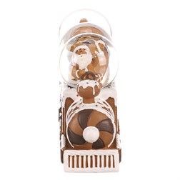 Perníkový vláček se 3 vagónky - polyresin, se sněžítky.