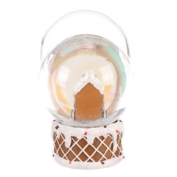 Sněžítko s perníkovým vláčkem či domečkem - polyresin, cena za 1 ks.