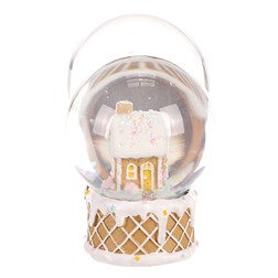 Sněžítko s perníkovým vláčkem či domečkem - polyresin, cena za 1 ks.