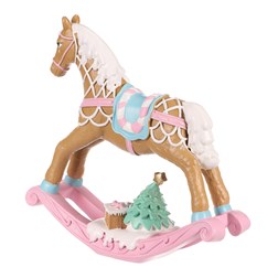 Houpací koník - polyresinová figurka, velká, pestrobarevná.