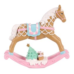 Houpací koník - polyresinová figurka, velká, pestrobarevná.