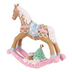 Houpací koník - polyresinová figurka, střední vel, pestrobarevná.