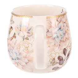 Hrneček v dárkové krabičce - porcelán, květinový motiv