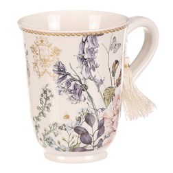 Hrneček v dárkové krabičce - porcelán, květinový motiv