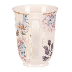Hrneček v dárkové krabičce - porcelán, květinový motiv
