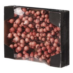Jeřabiny na drátku, barva lososová, cena za krabičku (12 ks).