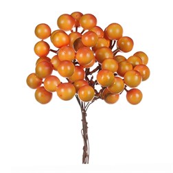 Bobule na drátku, barva oranžová, cena za krabičku (24 ks).