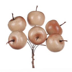 Jablíčka na drátku - barva béžová, cena za balení (36 ks)