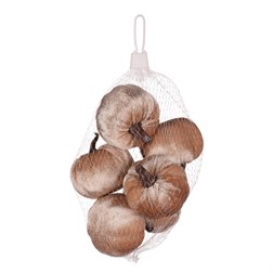 Dýně plastová s látkou, barva cappuccino, cena za síťku (6 ks).