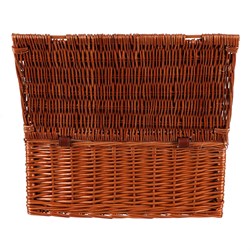 Koš piknikový - s vybavením pro 4 osoby, proutěný, barva hnědá.