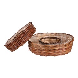 Obal na květiny - proutí, kruhový, cena za sadu 2 ks