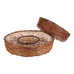 Obal na květiny - proutí, kruhový, cena za sadu 2 ks