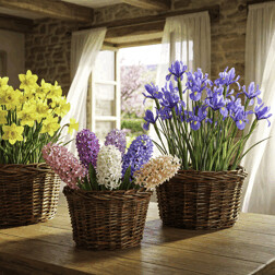 Obal na květiny - proutí, klasický, cena za sadu 3 ks