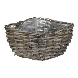 Obal na květiny - proutěný truhlík, hranatý, cena za sadu 3 ks