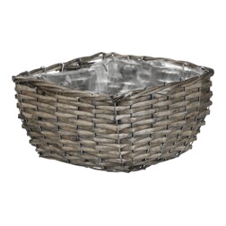 Obal na květiny - proutěný truhlík, hranatý, cena za sadu 3 ks