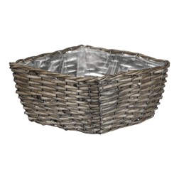 Obal na květiny - proutěný truhlík, hranatý, cena za sadu 3 ks