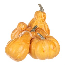 Dýně plastová - žlutá, různé tvary, cena za síťku (6 ks).