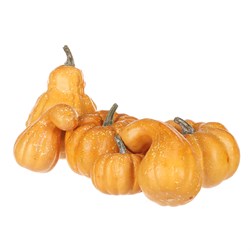Dýně plastová - žlutá, různé tvary, cena za síťku (6 ks).