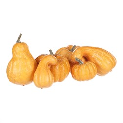 Dýně plastová - žlutá, různé tvary, cena za síťku (6 ks).