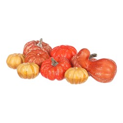 Dýně plastová, mix 3 barev a tvarů, cena za síťku (9 ks).